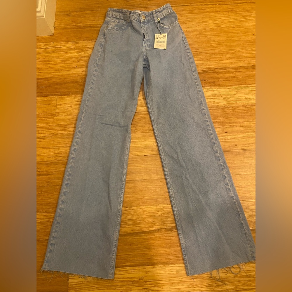 Zara Wide Leg Full Length Jeans
